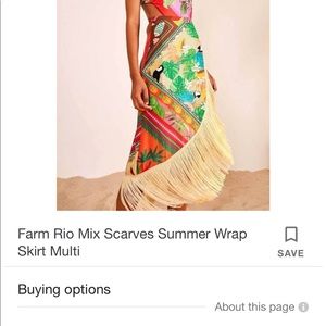 Farm Rio Mix Scarves Summer Fringe Wrap XS